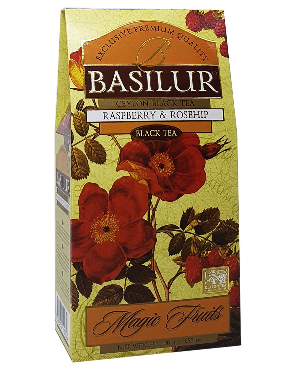Чай черный Basilur Магические Фрукты Малина и Шиповник 100 г (55872)