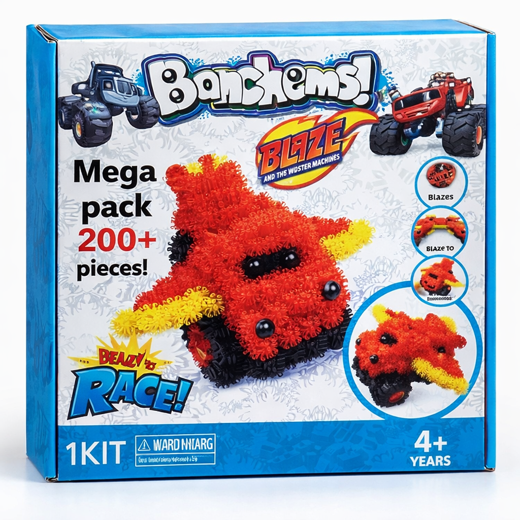 Конструктор-липучка Banchems 9928-3 Вспыш Blaze 200 дет. (1463464209)