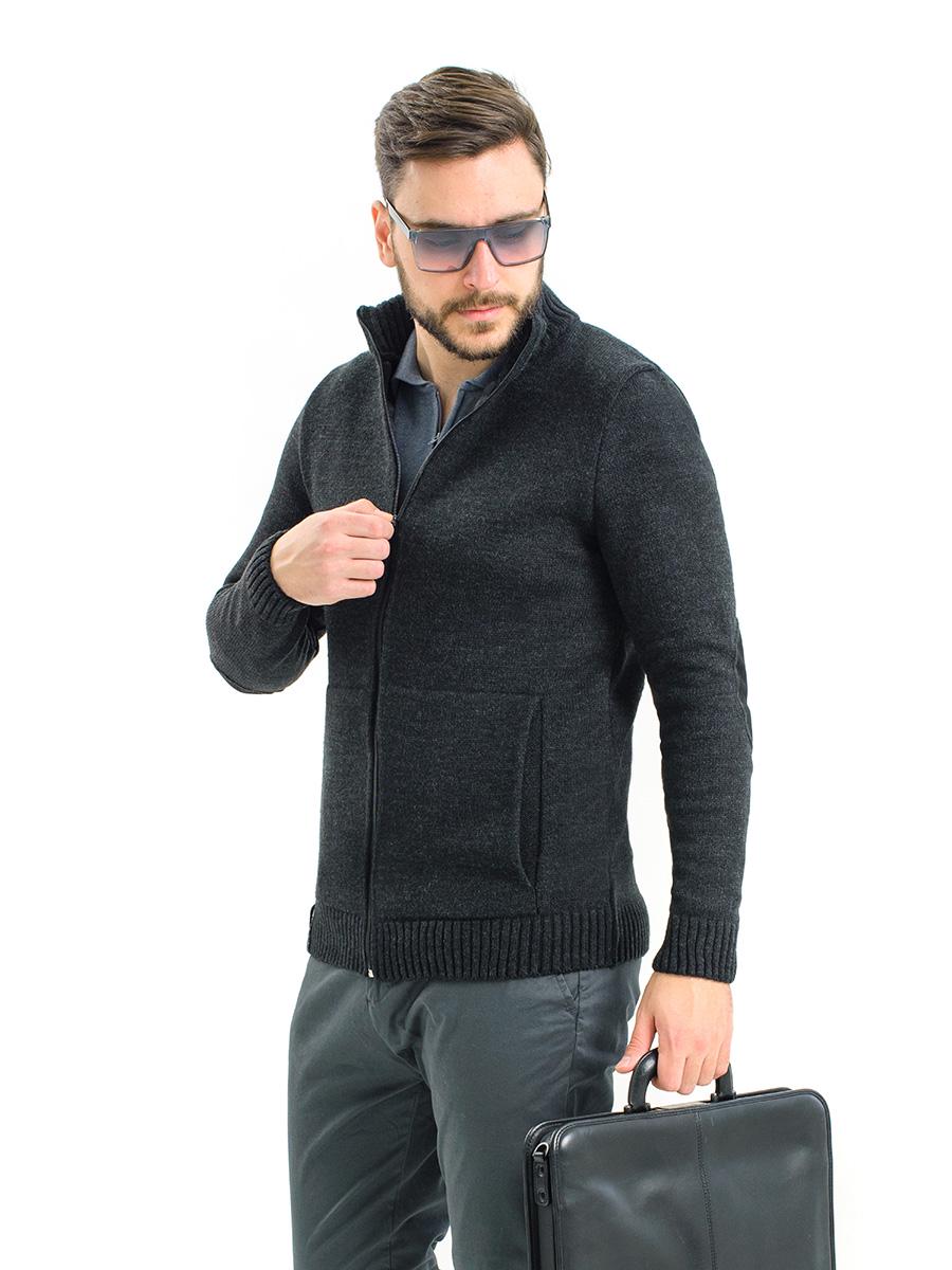 Кофта на блискавці з налокітниками SVTR р. 50 Темно-сірий (395) - фото 2