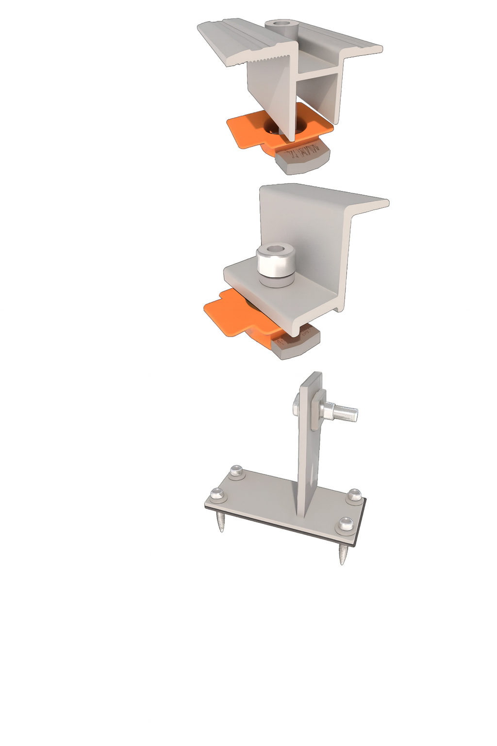 Комплект крепления для солнечных панелей Kritper Bitum II на битумную черепицу Белый (27918426)