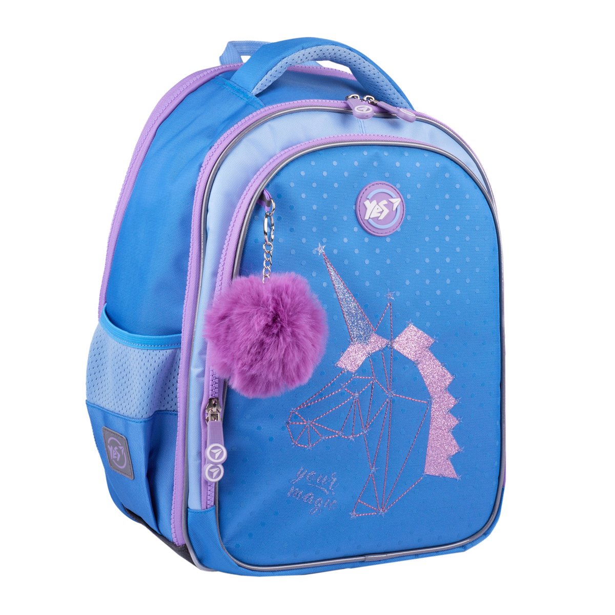 Рюкзак школьный YES S-111 Your Magic Unicorn 38х29х18 см Голубой (559893)