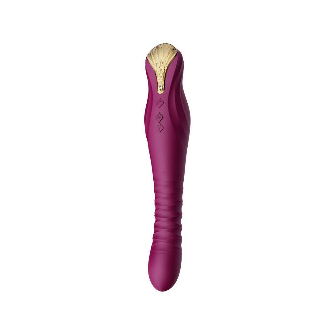 Вибратор-пульсатор смарт Zalo King Velvet кристалл Swarovski Purple (SO6657)