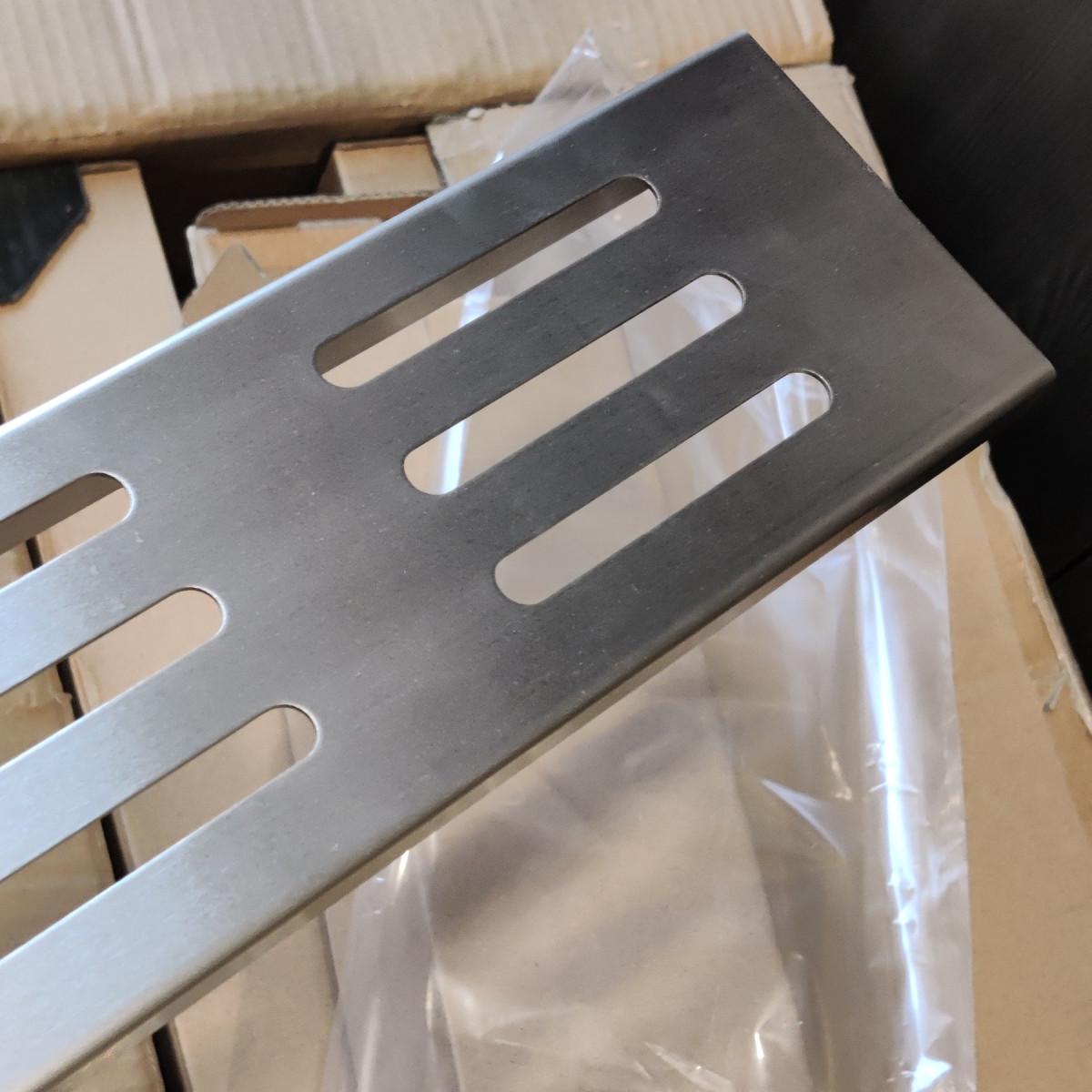 Поличка для ванной кімнати Disfact HL-65 L-форми довга пряма відкрита з товстої нержавіючої сталі 65 см Сріблястий матовий (3328) - фото 3