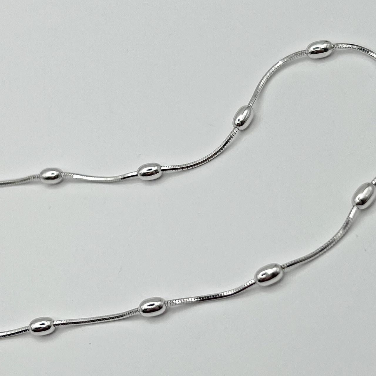 Цепочка серебряная Снейк+Шарики 45 5,77 г (2525992863)