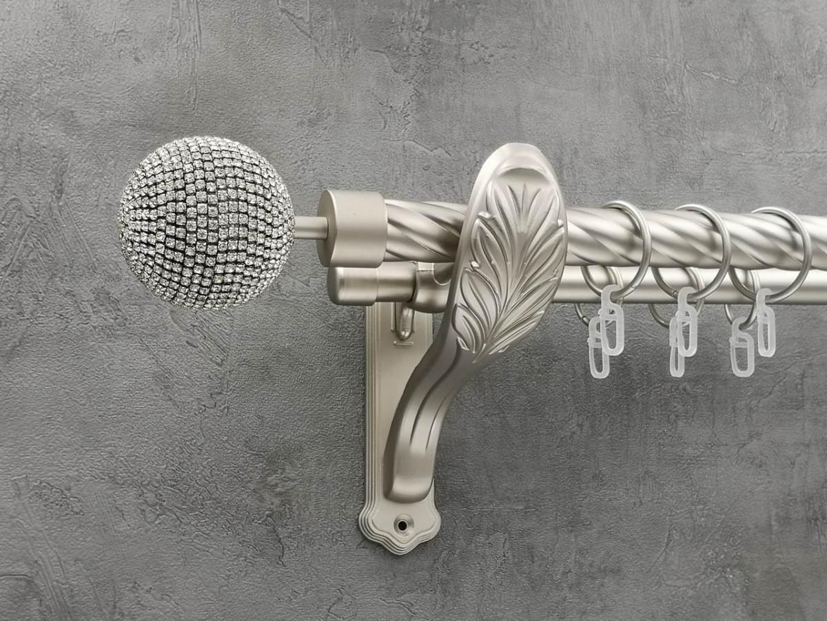 Карниз Quadrum Емпреса кручена штанга подвійний ретро 25/19 мм 200 см Сатин (272284866)