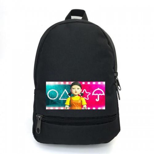 Школьный рюкзак School Bag BIG с принтом Squid Game-07 43х30х17 см 22 л Черный (2503131913)