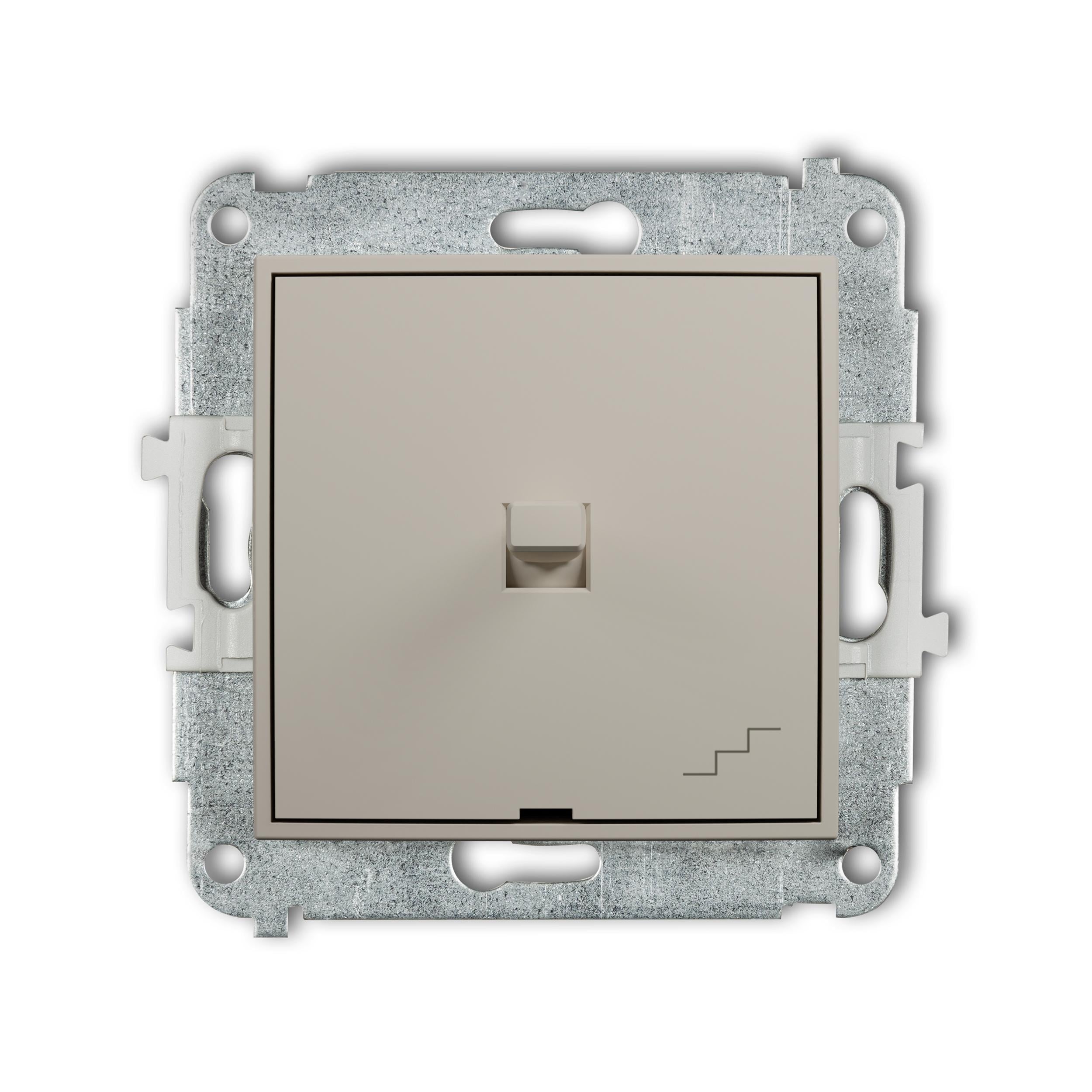 Выключатель 1-клавишный проходной Karlik Mini американский Taupe (60MWPUS-3)