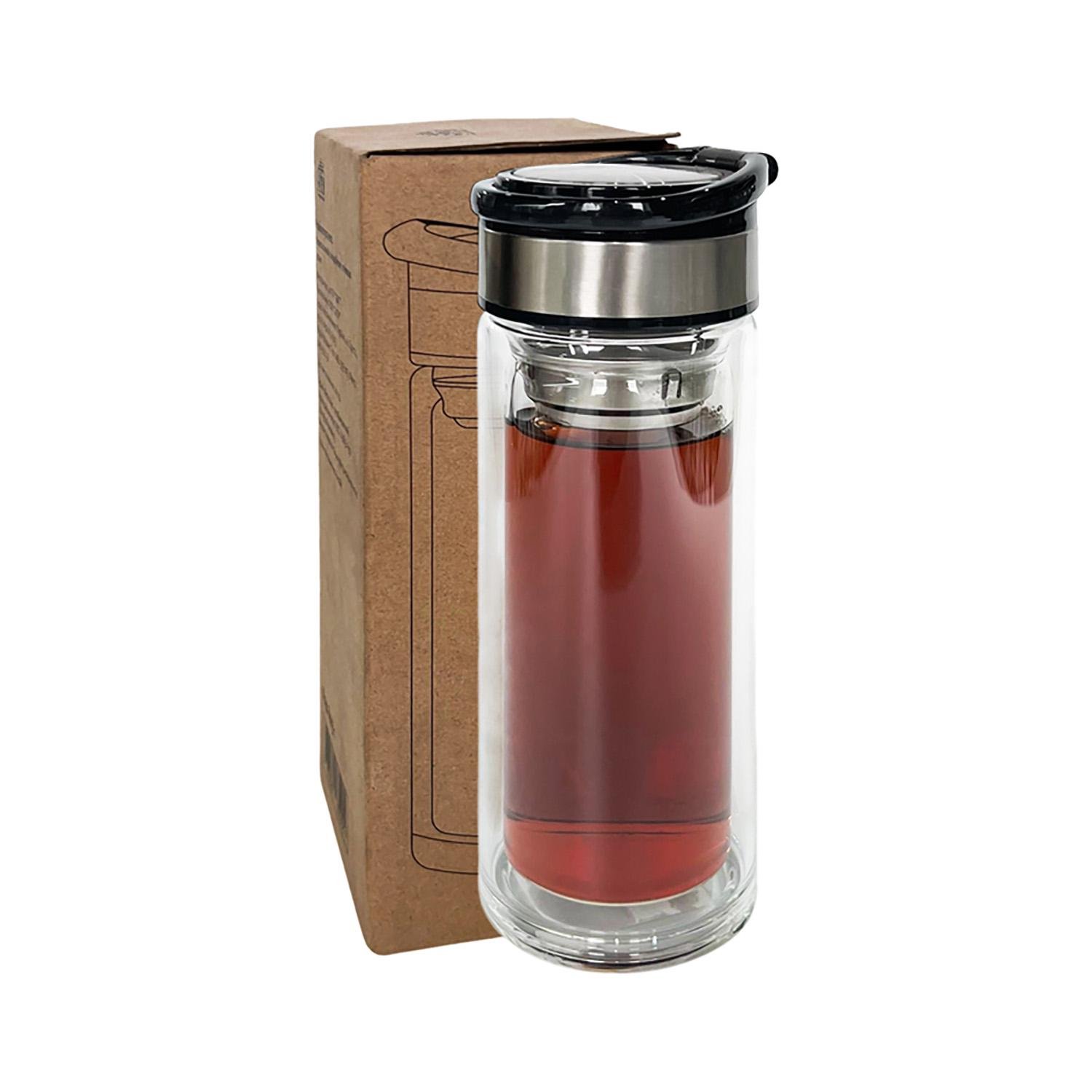 Термос стеклянный S&T 8013-1 с двойной стенкой 390 мл (87066) Термос стеклянный S&T 8013-1 с двойной стенкой 390 мл (87066)