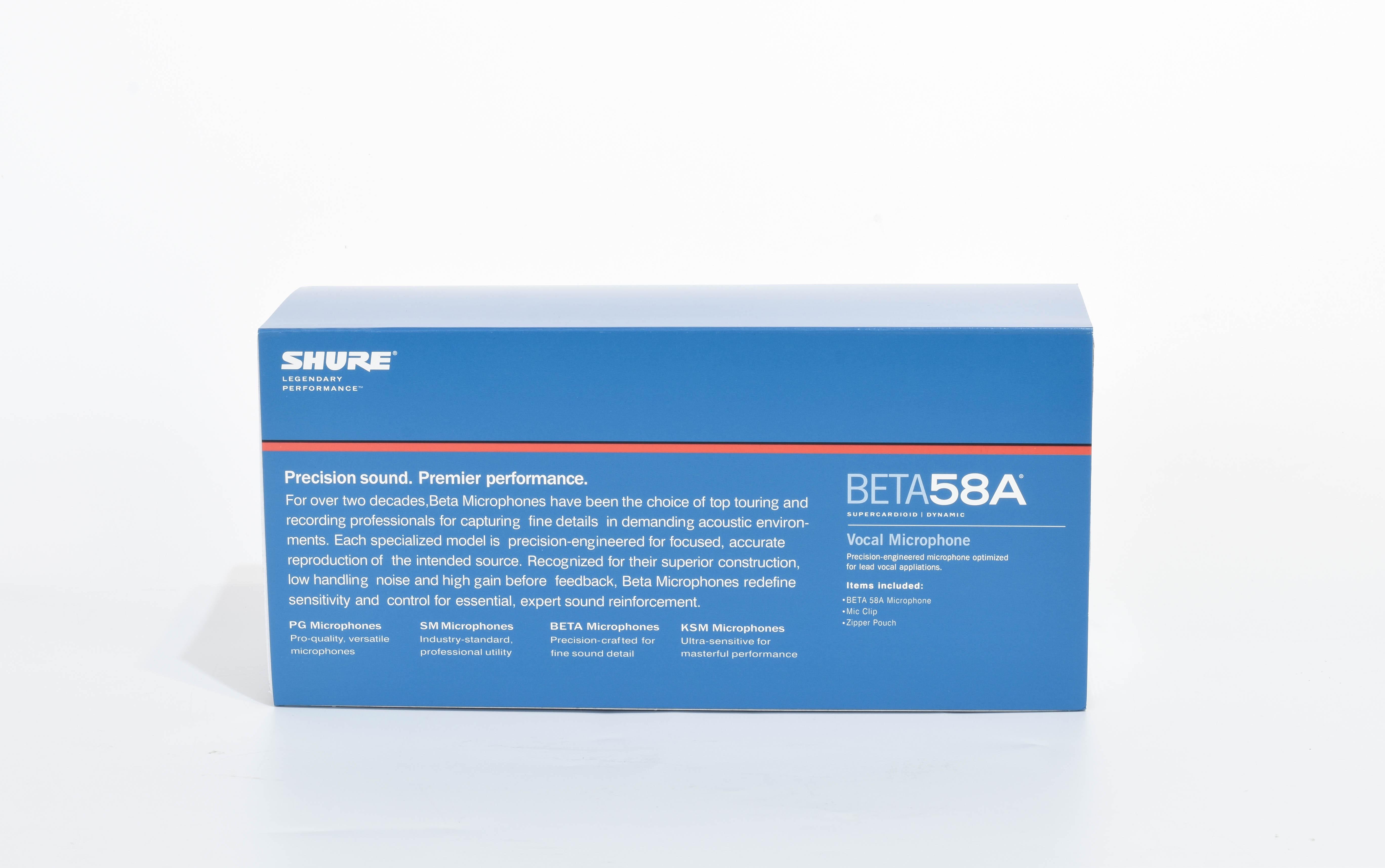 Мікрофон вокальний професійний SHURE BETA 58A шнуровий (0107) - фото 6 Мікрофон вокальний професійний SHURE BETA 58A шнуровий (0107) - фото 6