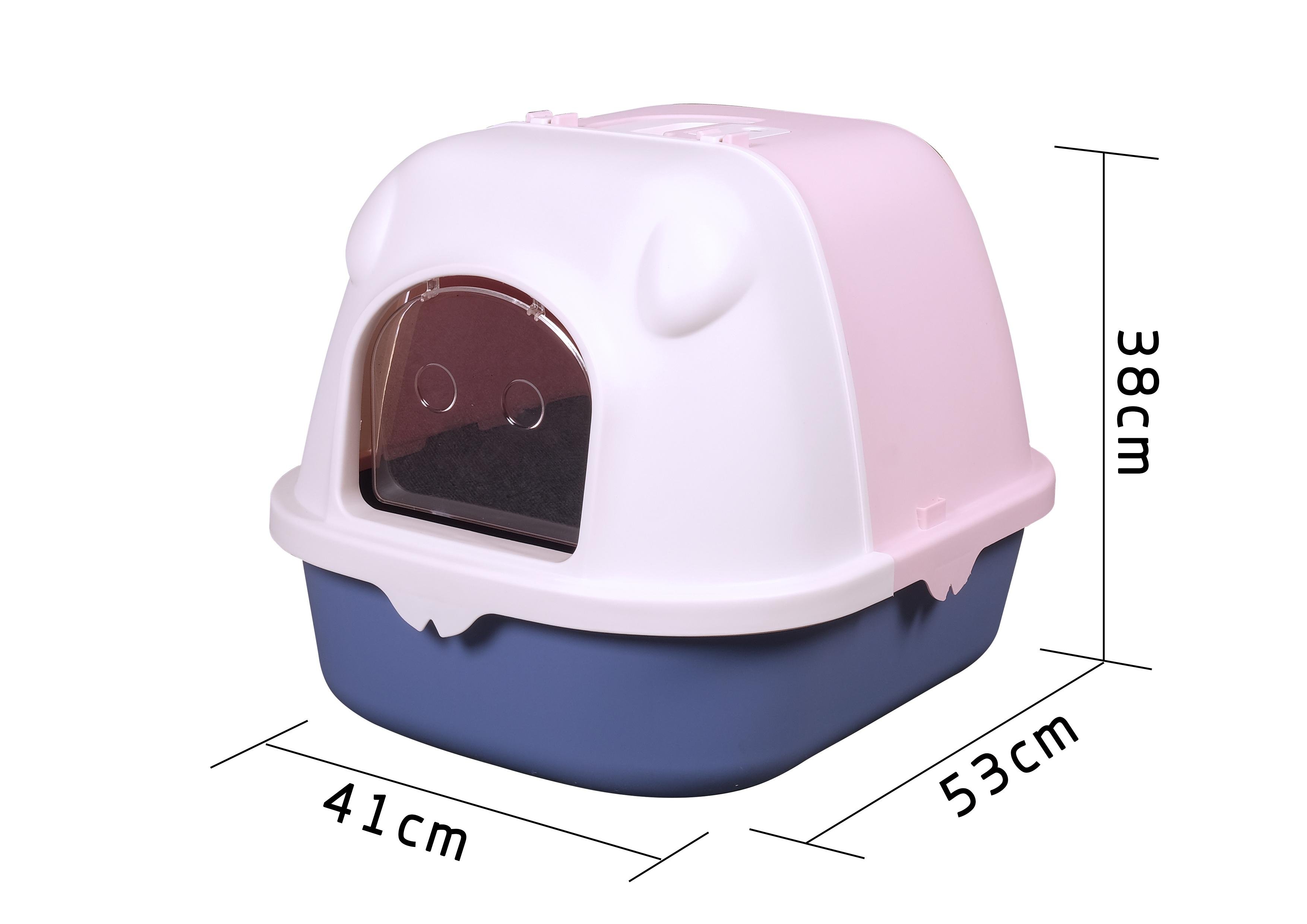 Туалет для котів JCB Миле порося повністю закритий з мішком для вугілля та лопаткою 53х41х38 см - фото 2 Туалет для котів JCB Миле порося повністю закритий з мішком для вугілля та лопаткою 53х41х38 см - фото 2