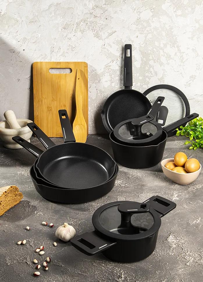 Кастрюля Krauzer Eco Line цилиндрическая алюминий 1,2 л 16 см Черный (78124) - фото 7