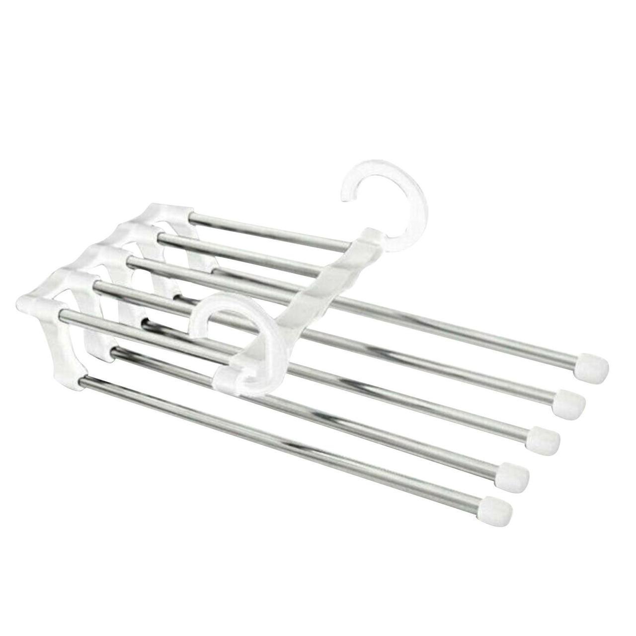 Вешалка-органайзер Let's Shop многоярусный из нержавеющей стали 15х32 см Белый (KG-7174)