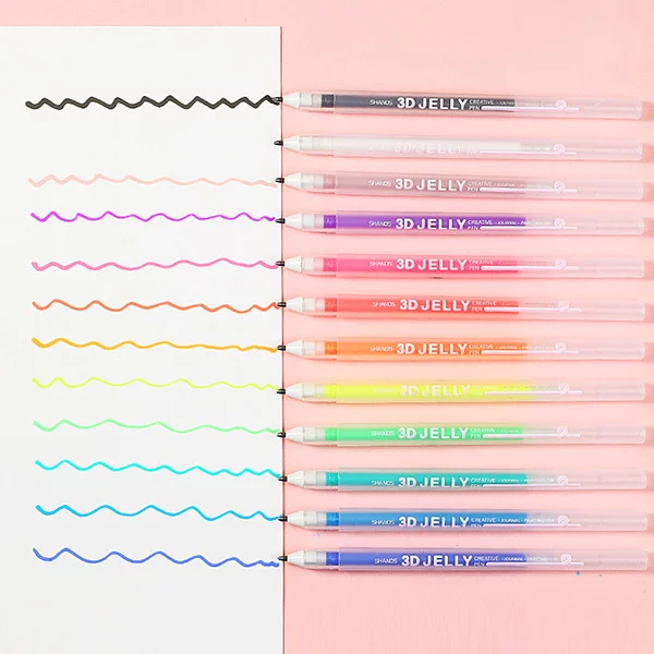 Набор ручек с эффектом 3D 12 шт. M00372 (17664314) - фото 2 Набор ручек с эффектом 3D 12 шт. M00372 (17664314) - фото 2