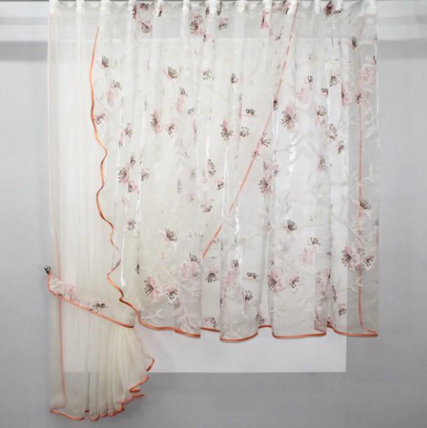 Занавески на кухню шифон/органза 320х170 см Молочный (00к 59-305) Занавески на кухню шифон/органза 320х170 см Молочный (00к 59-305)