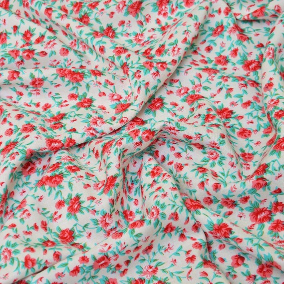 Ткань штапель IDEIA Розалинда V-775/1 1,45 м Молоко/Цветочный (2200004103587)