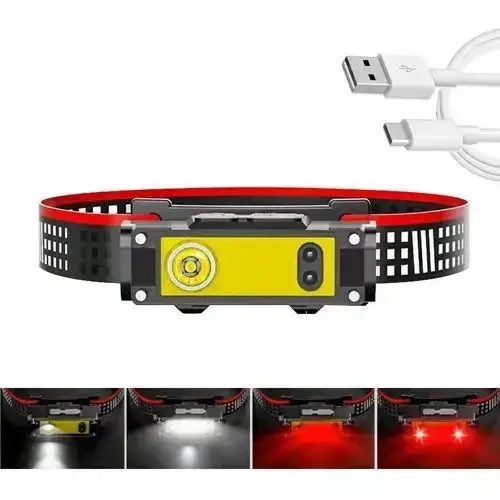 Фонарь налобный BL- T124-ХРЕ+COB White+Red датчик движения 1x18650 Type-C (T124) - фото 4 Фонарь налобный BL- T124-ХРЕ+COB White+Red датчик движения 1x18650 Type-C (T124) - фото 4