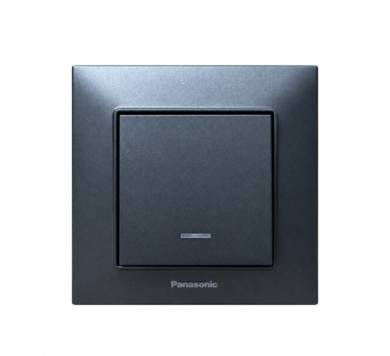 Выключатель одноклавишный Panasonic Arkedia Slim с подсветкой Дымчатый (GD_WNTC00022DG-UA)