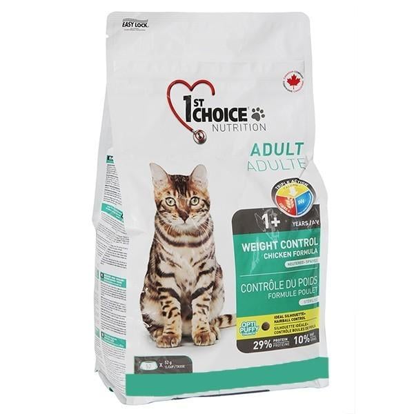 Корм сухой для взрослых котов 1st Choice Weight Control с курицей 5,44 кг (65672265058)