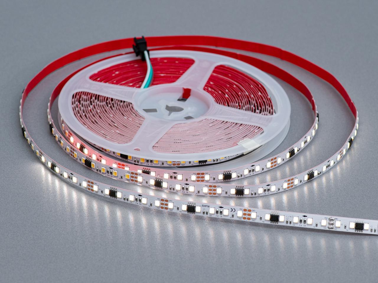 Адресная LED лента 24В, 120 диодов/м, умный свет, теплый и холодный NWS24-2835-120-CW+WW-20-8 Адресная LED лента 24В, 120 диодов/м, умный свет, теплый и холодный NWS24-2835-120-CW+WW-20-8