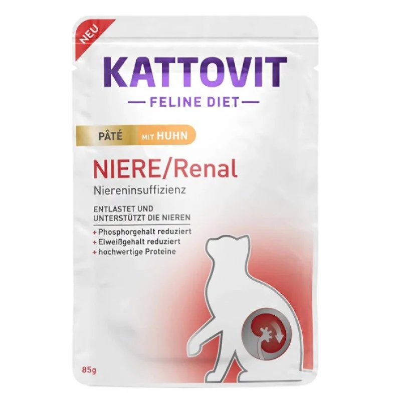 Паштет для кошек Kattovit с заболеванием почек 85 г Паштет для кошек Kattovit с заболеванием почек 85 г