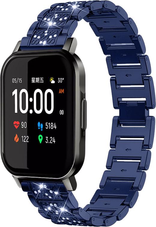 Браслет металлический Glam для Haylou Smart Watch 2 (LS02) Blue (32811-28)