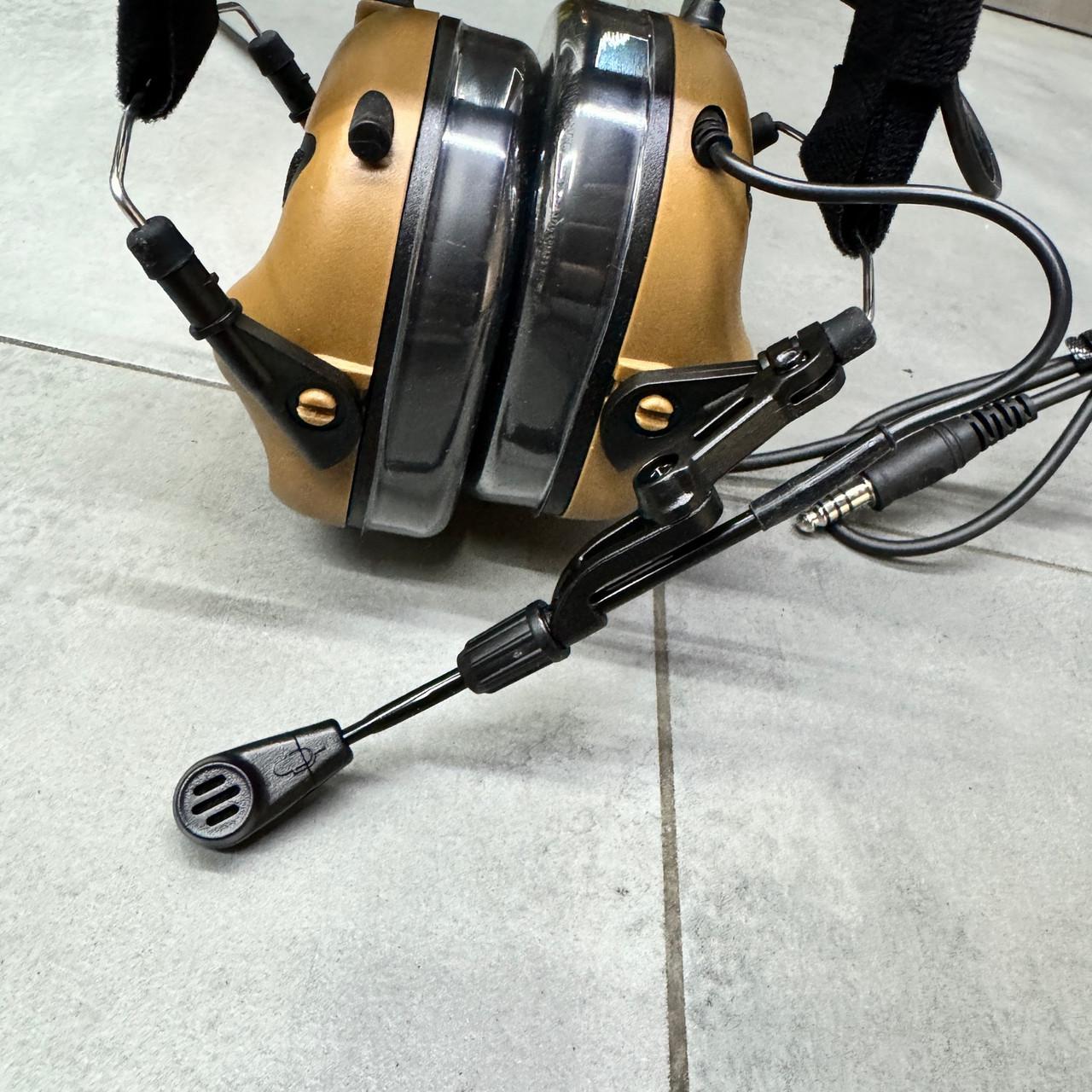 Наушники активные Earmor M32X MOD4 с креплением на шлем и оголовьем Койот (245516) - фото 5