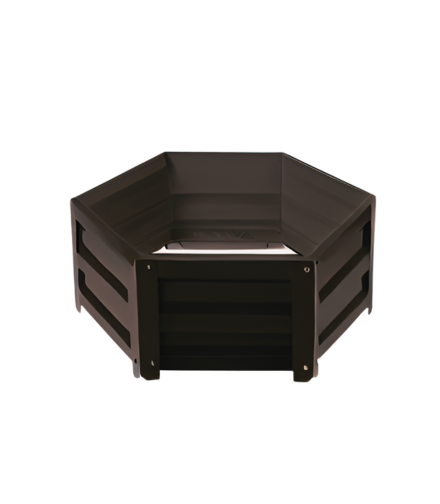 Клумба SIMBUD шестигранная оцинкованная 60 см RAL8019 (29674127)