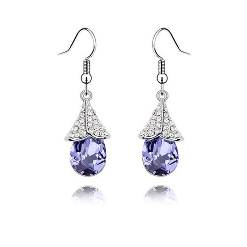Серьги с кристаллами Сваровски Showfay 11_6832 Сиреневый/Фиолетовый