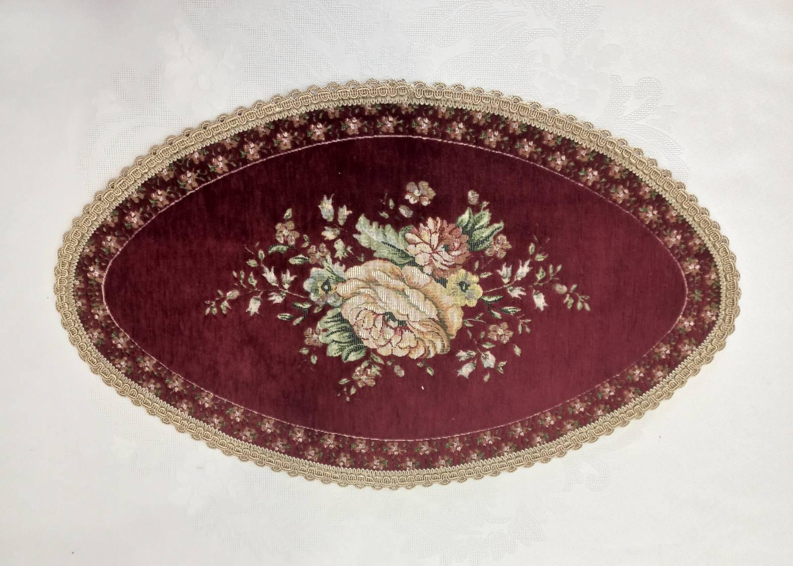 Дорожка велюровая Sagol OV 40x60 St 128 Bordo (CN9482) Дорожка велюровая Sagol OV 40x60 St 128 Bordo (CN9482)