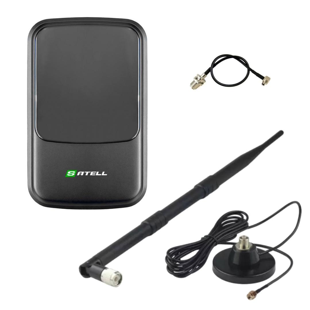 Комплект автомобильный Satell F3000 роутер Wi-Fi 4G LTE Black с антенной 10 Дб (22721805)