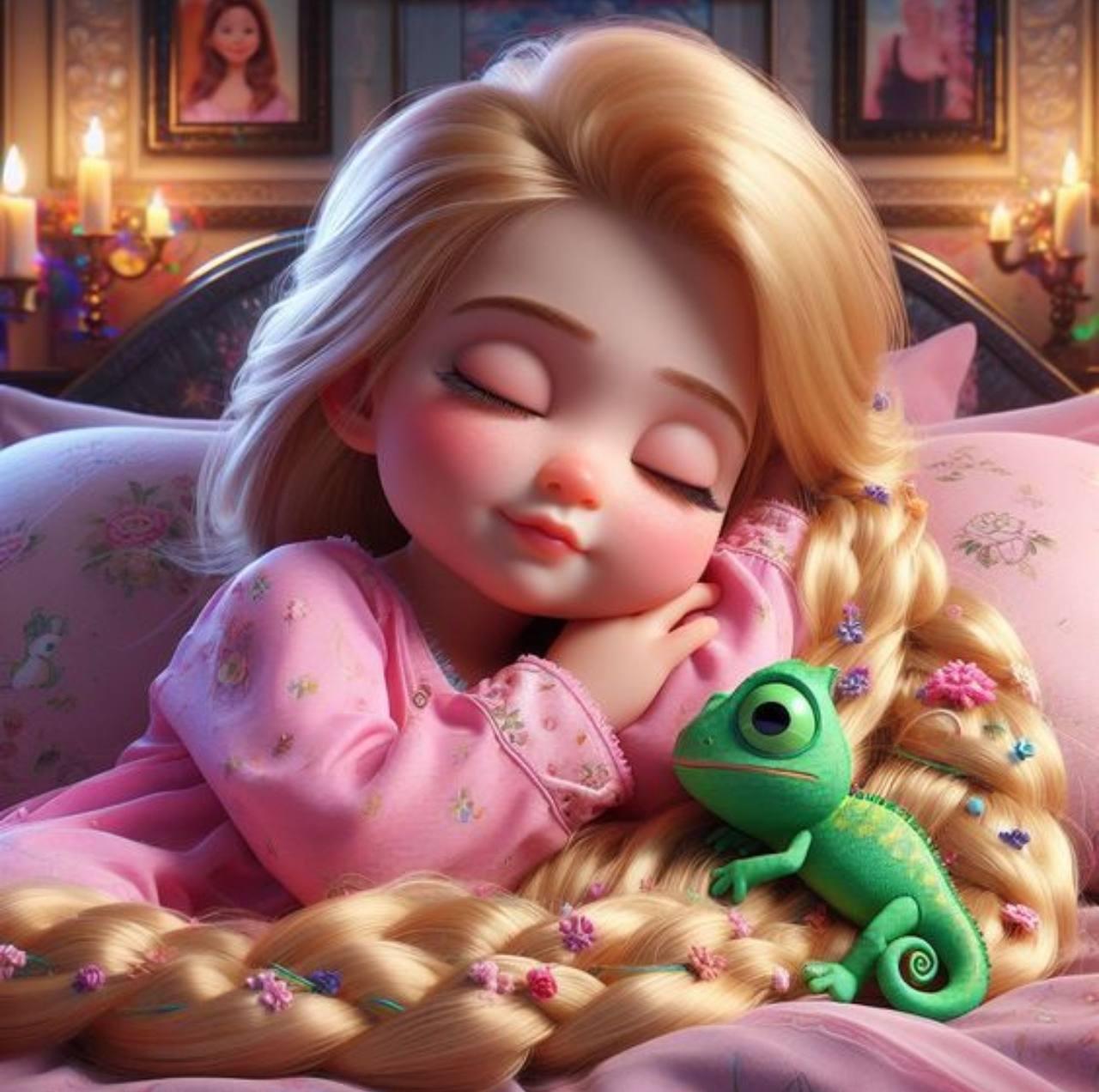 Алмазная мозаика Dream Toys Сладкий сон Рапунцель 20x20 см (S10201)
