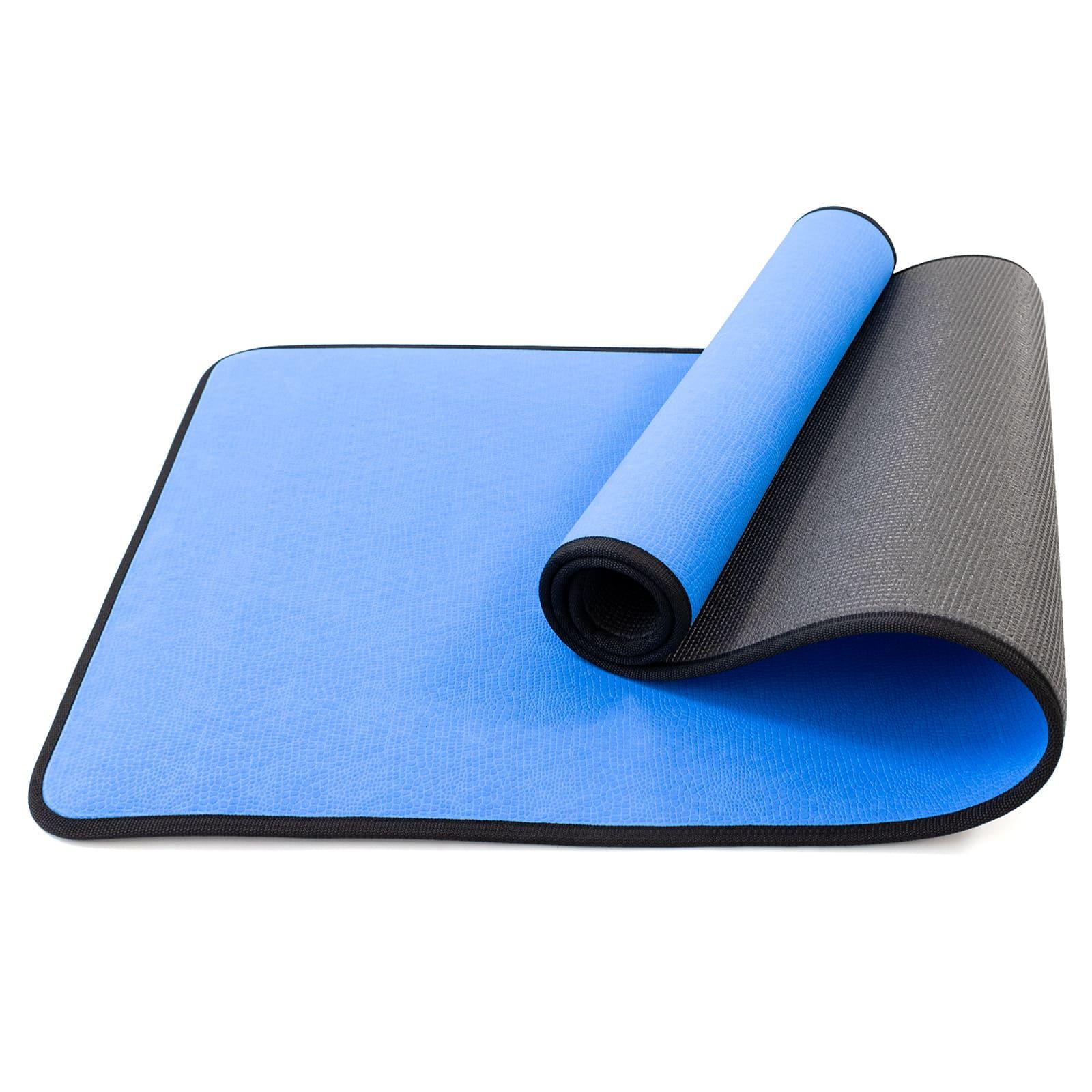Коврик для йоги и фитнеса двухслойный OSPORT Yoga Pro+ EVA 8 мм Сине-черный (OF-0275)
