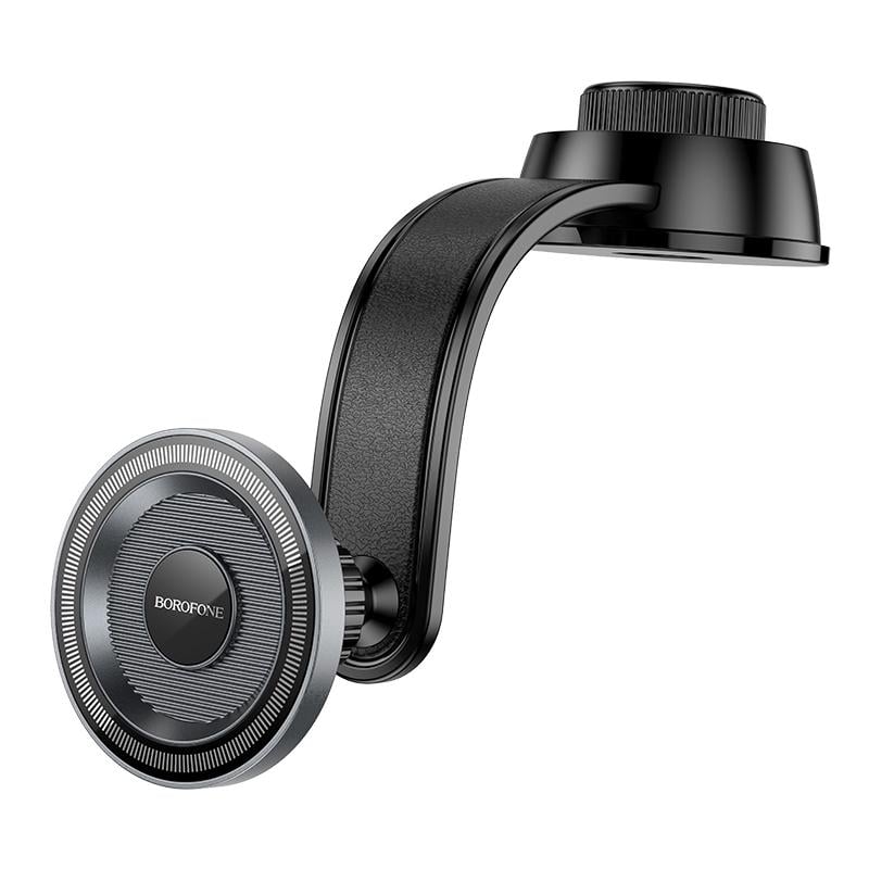Автотримач для телефона Borofone BH123 Profit magnetic car holder center console Black metal Gray (6941991118715)