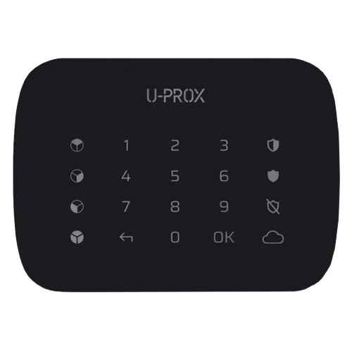 Беспроводная сенсорная клавиатура для охранной системы U-Prox Keypad G1 с подсветкой 868 МГц Черный (36943914)