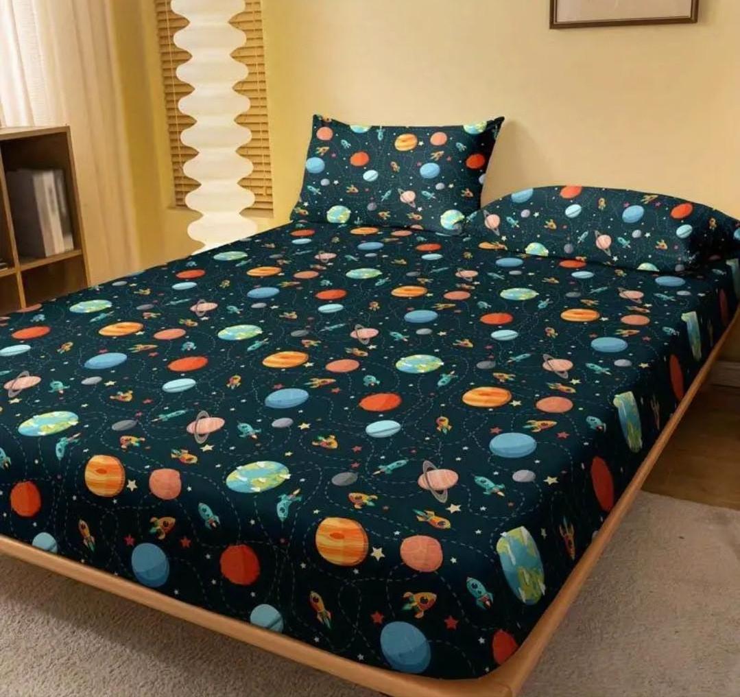 Простирадло на резинці Планети та зірки 90x200 см (2466308032)
