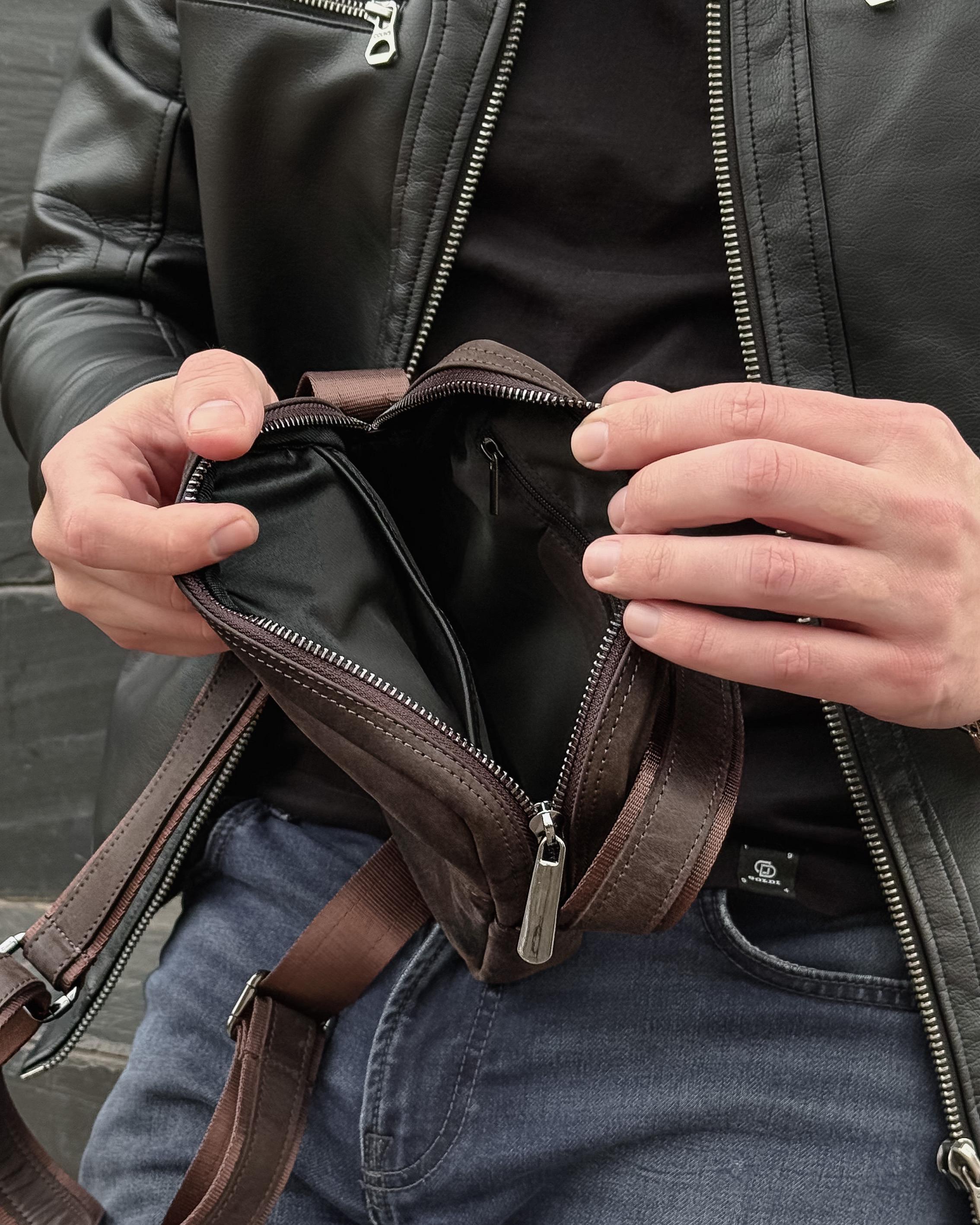 Сумка кожаная Legessy CH 006 Коричневый (CH 006 Brown) - фото 5