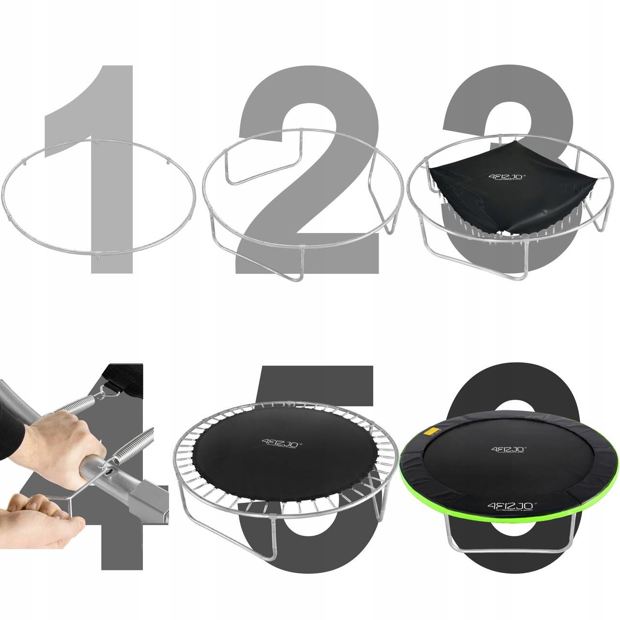 Батут із внутрішньою сіткою 4FIZJO 4FJ0311 Pro 10FT 312 см Black/Green - фото 9