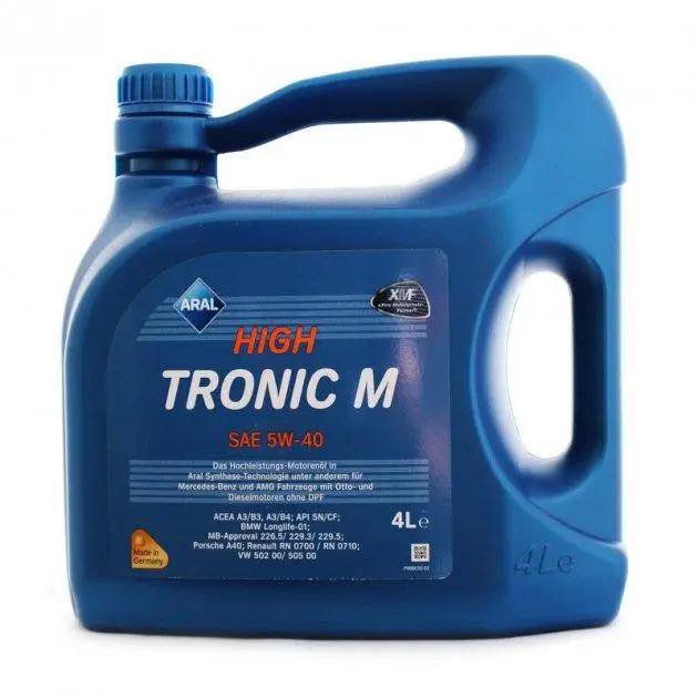 Масло моторное Aral HighTronic M 5W-40 4 л - фото 1 Масло моторное Aral HighTronic M 5W-40 4 л - фото 1