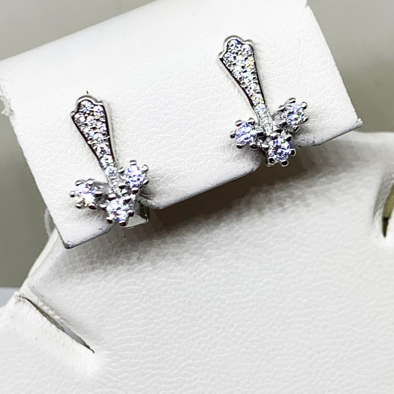 Серьги серебряные с кубическим цирконием 2,97 г (1669371277)