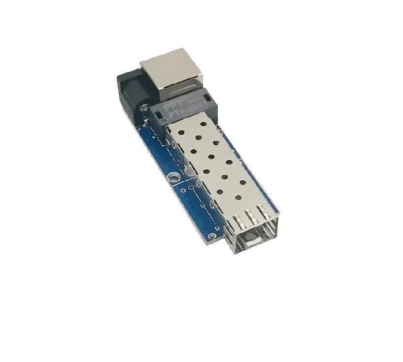 Комплект медиаконвертеров SFP↔RJ45 + 2 BIDI SFP модули 1.25G 3KM LC Ethernet по оптоволокну 5-24V