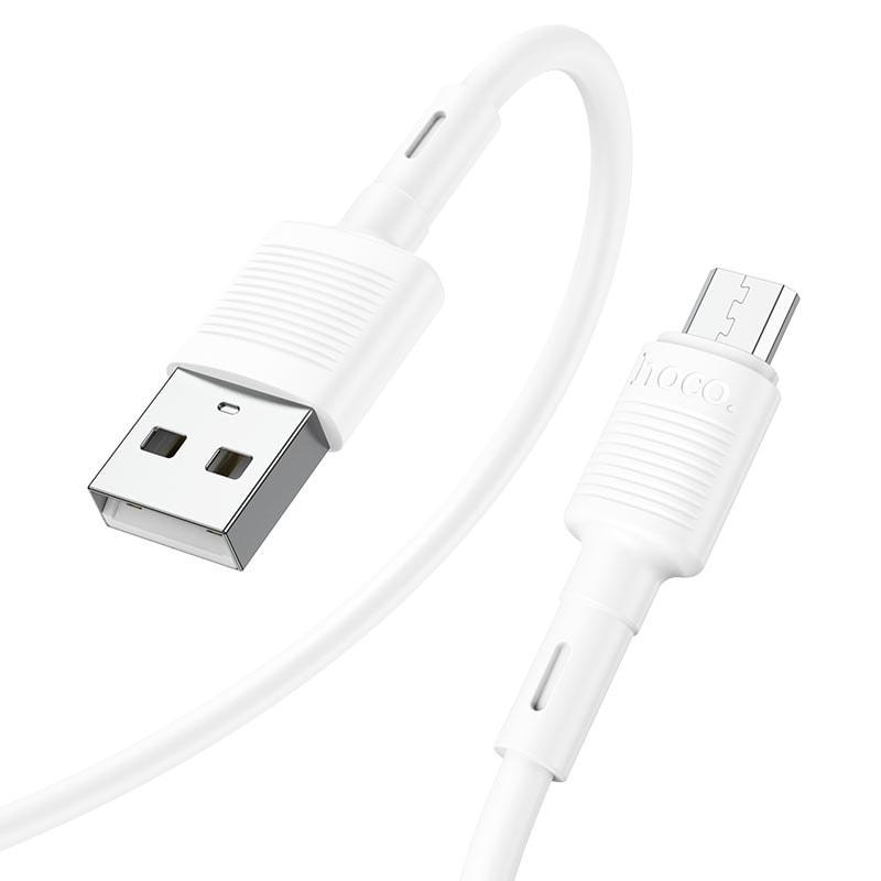 Кабель інтерфейсний Hoco X83 USB-micro/USB 1 м White (33528) - фото 3