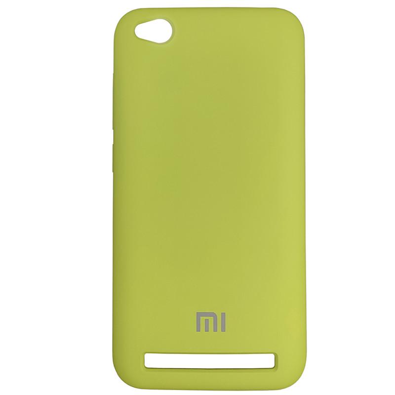 Чехол Silicone Case for Xiaomi Redmi 5A Yellow-Green  (29caa1-986)