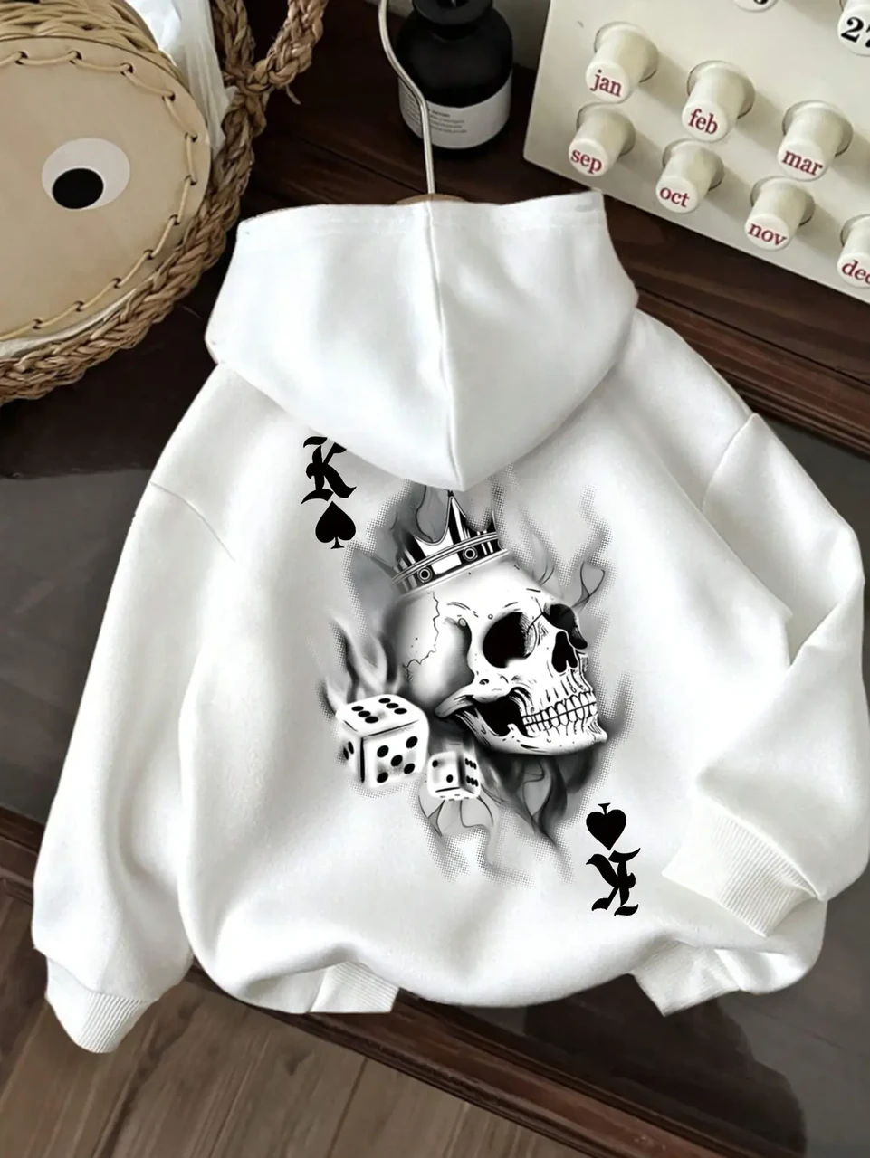 Худи женское с принтом Pin-000-2729 XXXL Белый (2700321917)