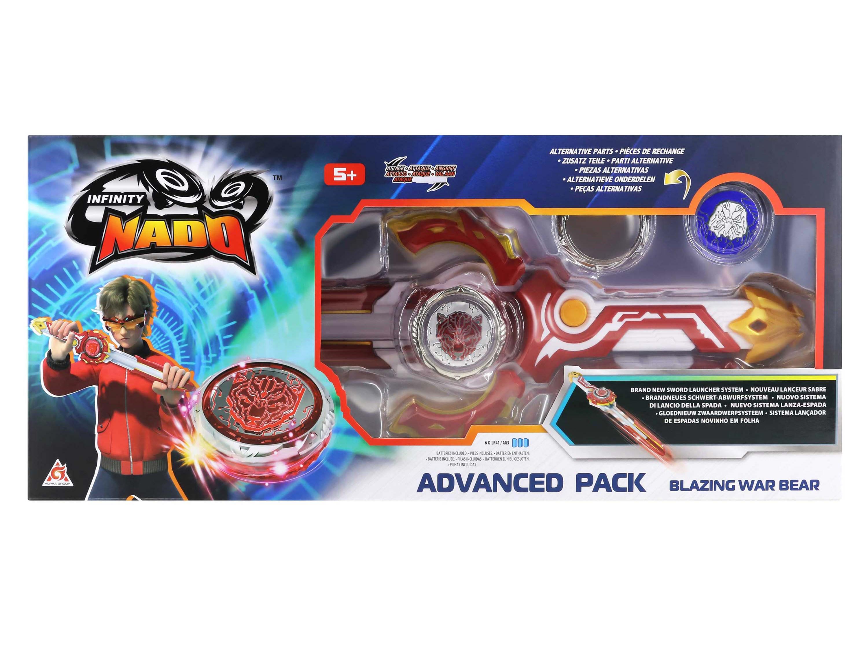 Волчок Infinity Nado VI Advanced Pack Горящий Боевой Медведь с LED подсветкой (EU654132)