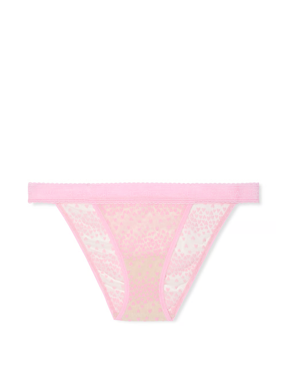Трусики Victoria's Secret Logo Flocked Hearts Tanga Panty XS Рожевий Трусики Victoria's Secret Logo Flocked Hearts Tanga Panty XS Рожевий