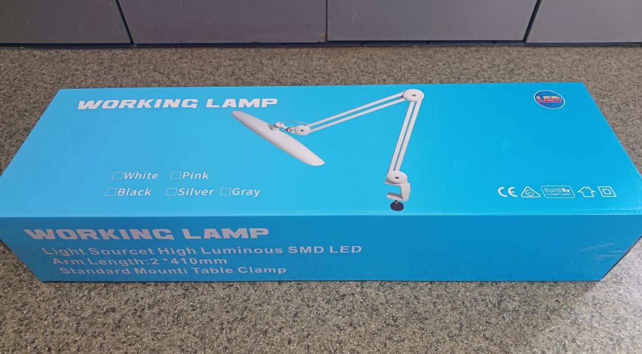 Лампа бестеневая на струбцене 18 Вт Белый (ALMD-4) - фото 9