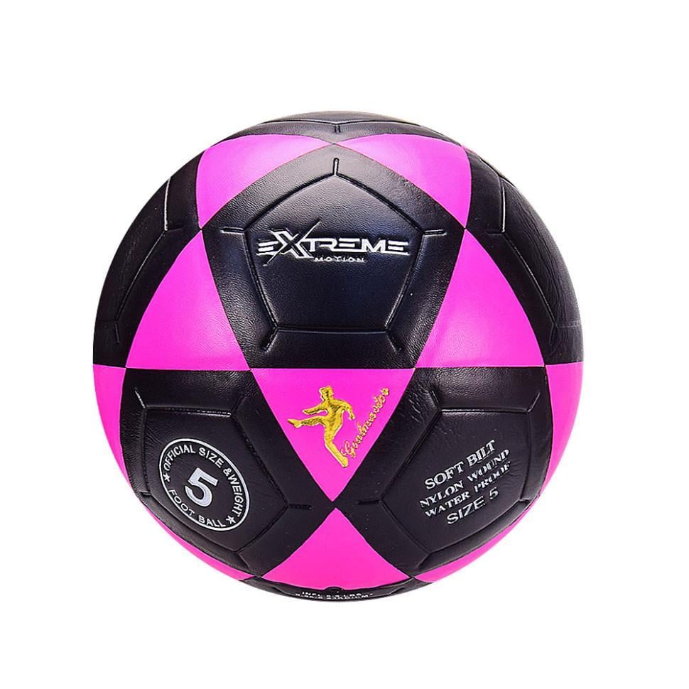 М'яч футбольний FB2114 № 5 PU 400 грам D 21,3 см Рожевий (RLT23182s29901)