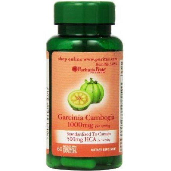 Екстракт для схуднення Puritan's Pride Garcinia Cambogia Vegetable Capsules 1000 мг 60 Veg Caps - фото 1