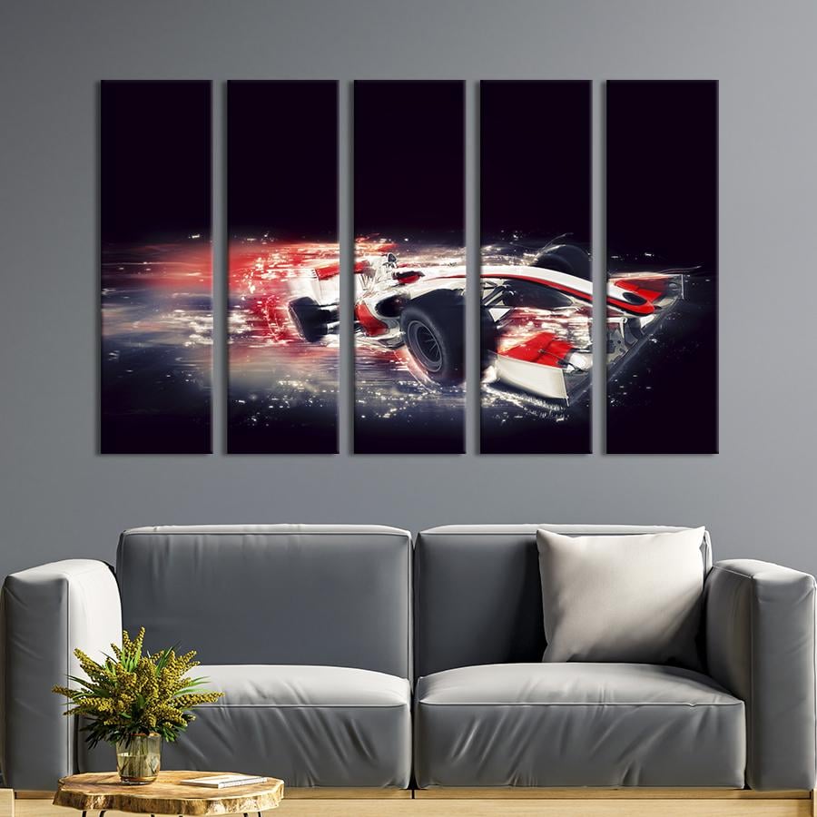 Картина на холсте Болид на огромной скорости 155x95 см (1325-51)