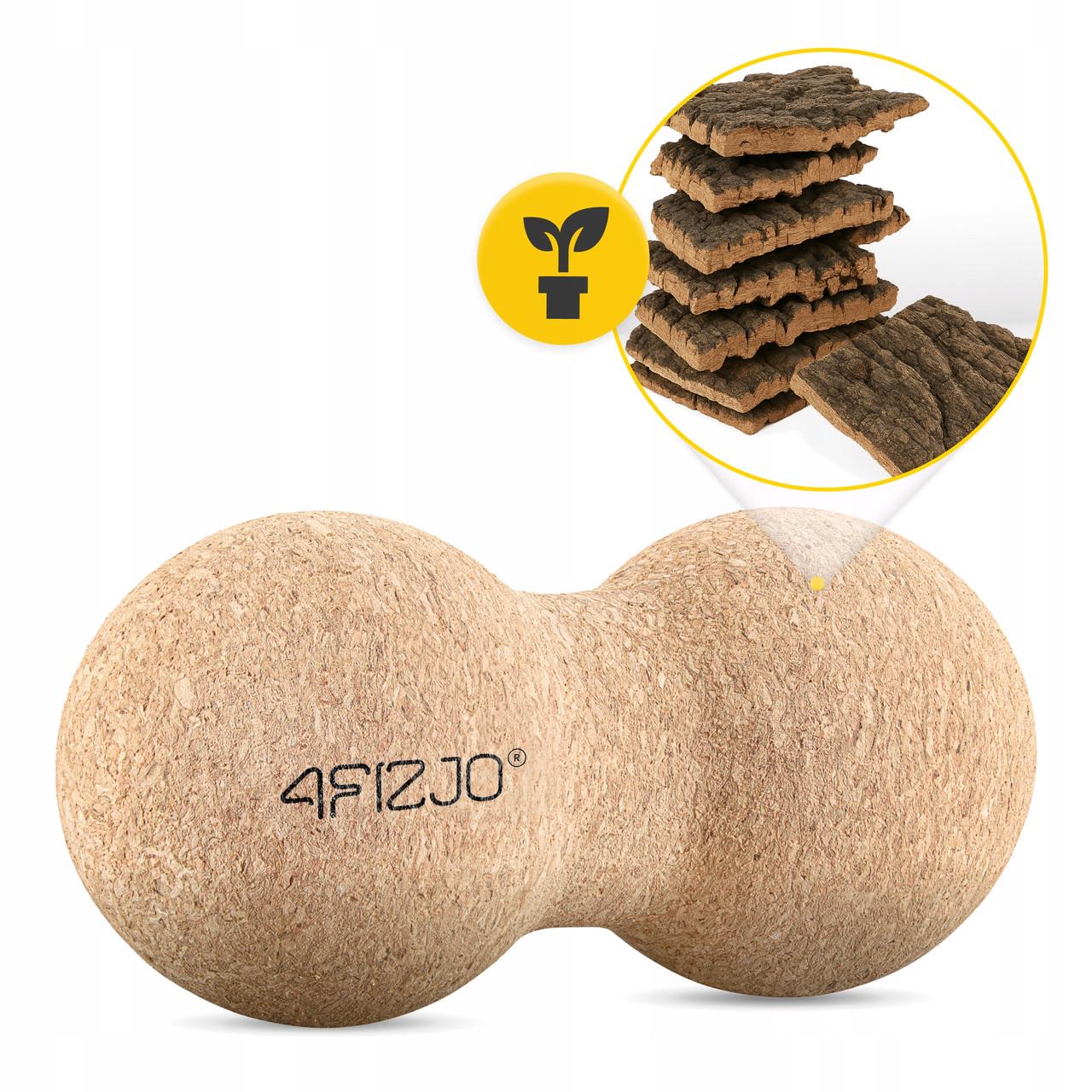 М'яч масажний подвійний 4fizjo Lacrosse DuoBall Cork 6,5x13,5 см (P-5907739319586) - фото 6
